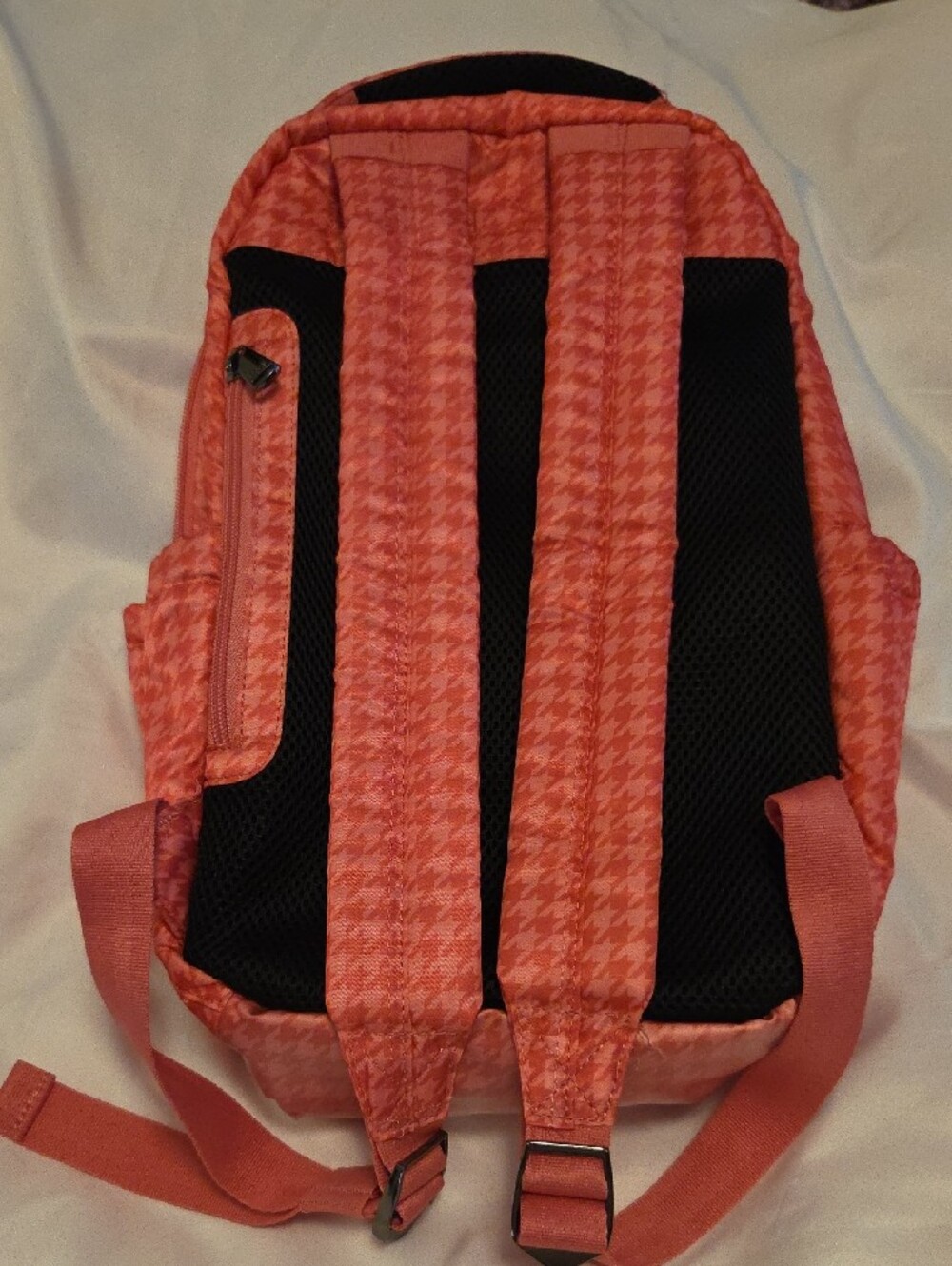 Lug Pink Houndstooth Backpack with Front Pockets - Picture 2 of 8